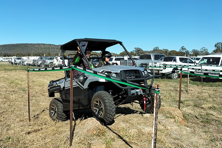 The MULE PRO-MX SE was one of the side by sides used in the demonstration area